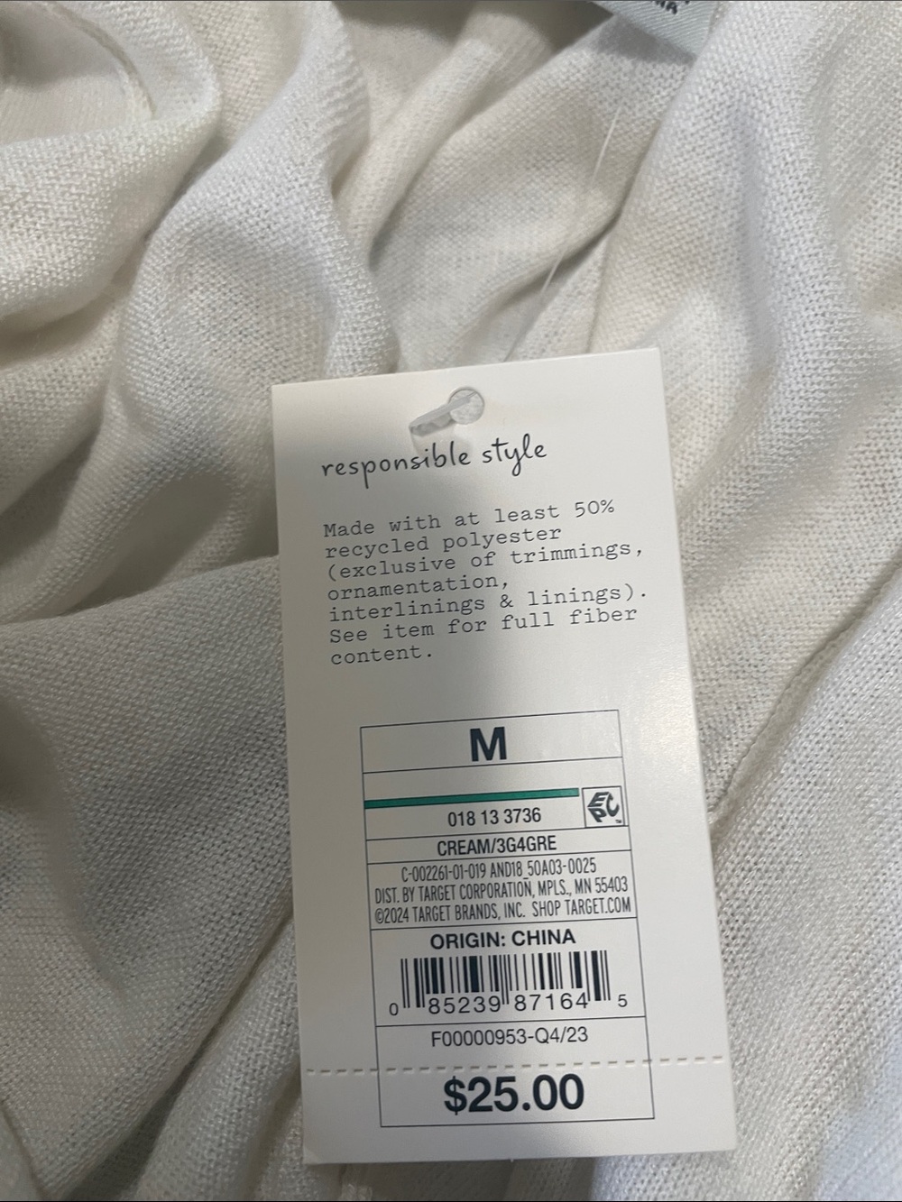 a new day Cream V-Neck Button-Front Cardigan - Picture 2 of 3